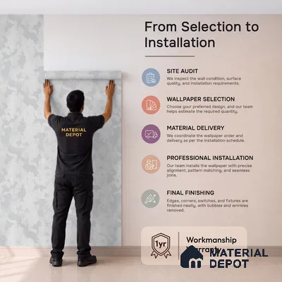 654 | 9.5 Meter x 21 Inch  Patterned Look Wallpaper - 55 Sq. Ft.