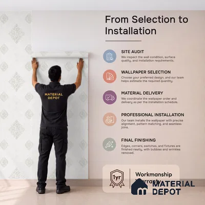 663 | 9.5 Meter x 21 Inch  Patterned Look Wallpaper - 55 Sq. Ft.