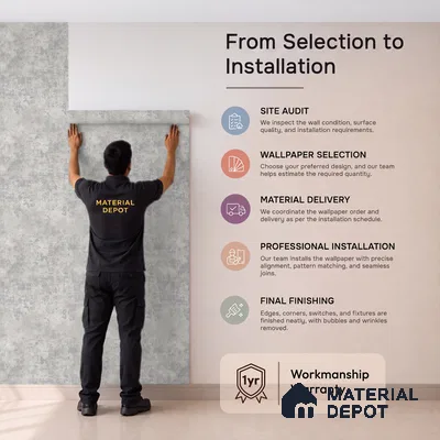 676 | 9.5 Meter x 21 Inch  Patterned Look Wallpaper - 55 Sq. Ft.