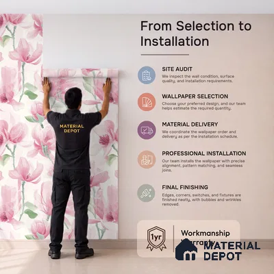 TC 710 | 5 Meter x 42 Inch  Florals Look Wallpaper - 57 Sq. Ft.