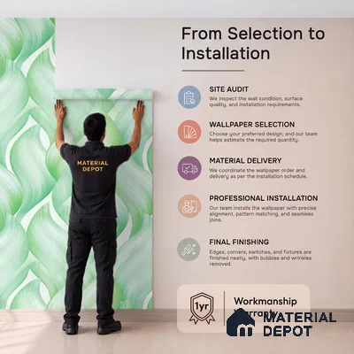 TC 714 | Mint Green Twisted Ribbon Abstract Look Wallpaper 5 Meter x 42 Inch - 57 Sq. Ft.
