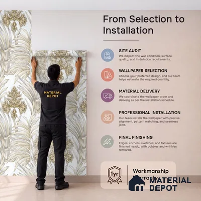 TC 728 | 5 Meter x 42 Inch  Florals Look Wallpaper - 57 Sq. Ft.