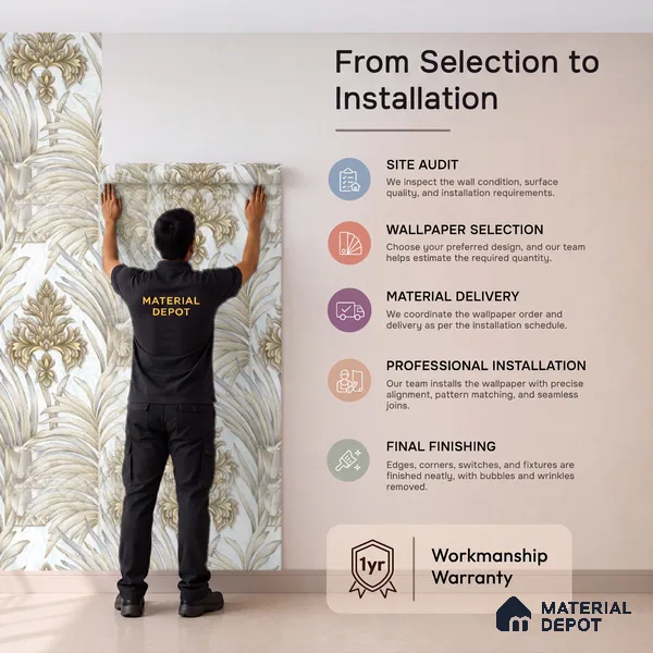 TC 728 | 5 Meter x 42 Inch  Florals Look Wallpaper - 57 Sq. Ft.