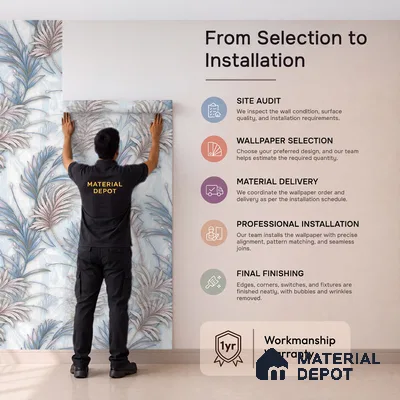 TC 732 | 5 Meter x 42 Inch  Florals Look Wallpaper - 57 Sq. Ft.