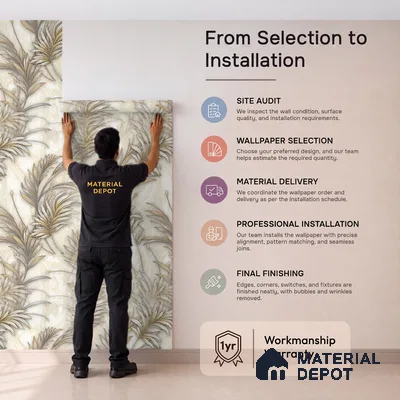TC 733 | 5 Meter x 42 Inch  Florals Look Wallpaper - 57 Sq. Ft.