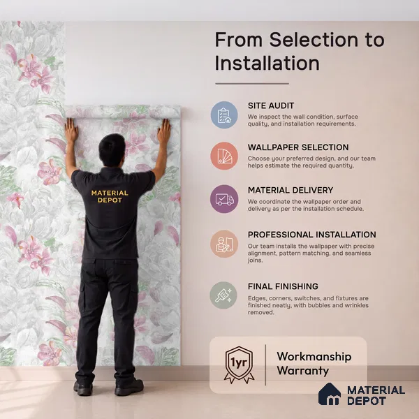 TC 734 | 5 Meter x 42 Inch Florals Look Wallpaper - 57 Sq. Ft.