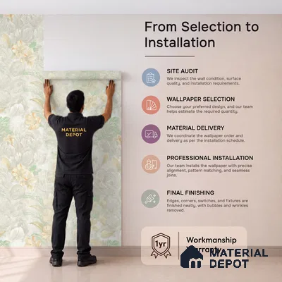 TC 735 | 5 Meter x 42 Inch  Florals Look Wallpaper - 57 Sq. Ft.