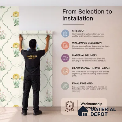 81402-1 | 5 Meter x 42 Inch  Patterned Look Wallpaper - 57 Sq. Ft.