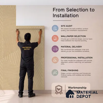 81413-3 | 5 Meter x 42 Inch  Patterned Look Wallpaper - 57 Sq. Ft.
