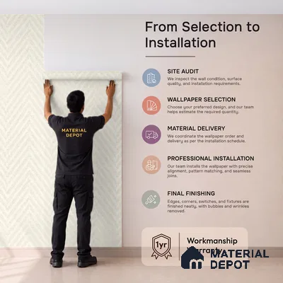 81404-1 | 5 Meter x 42 Inch  Patterned Look Wallpaper - 57 Sq. Ft.