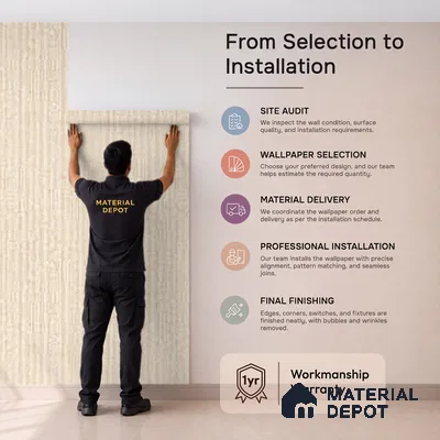 81415-2 | 5 Meter x 42 Inch  Patterned Look Wallpaper - 57 Sq. Ft.