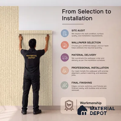 81415-4 | 5 Meter x 42 Inch  Patterned Look Wallpaper - 57 Sq. Ft.