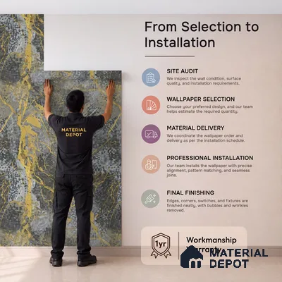 81408-4 | 5 Meter x 42 Inch  Stone Look Wallpaper - 57 Sq. Ft.
