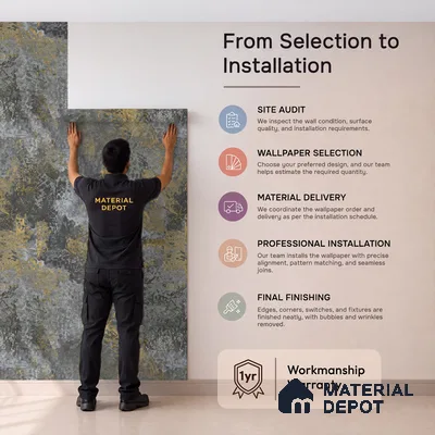 81407-4 | 5 Meter x 42 Inch  Stone Look Wallpaper - 57 Sq. Ft.