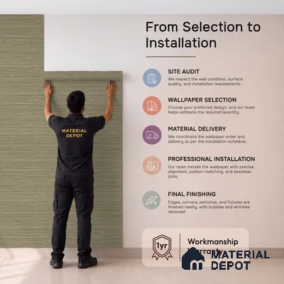 7511-7 | 9.5 Meter x 21 Inch Fabric Look Wallpaper - 55 Sq. Ft.