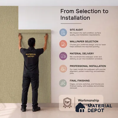7513-5 | 9.5 Meter x 21 Inch Fabric Look Wallpaper - 55 Sq. Ft.