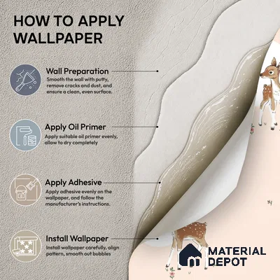 5140-1 | 5 Meter x 42 Inch PVC Patterned Look Wallpaper - 57 Sq. Ft. | Minimum 15% wastage during installation