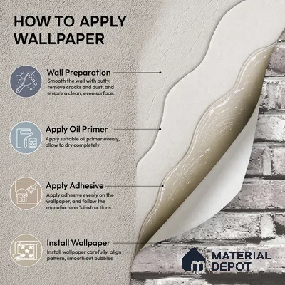 87033-1 | 5 Meter x 42 Inch PVC Brick Look Wallpaper - 57 Sq. Ft. | Minimum 15% wastage during installation
