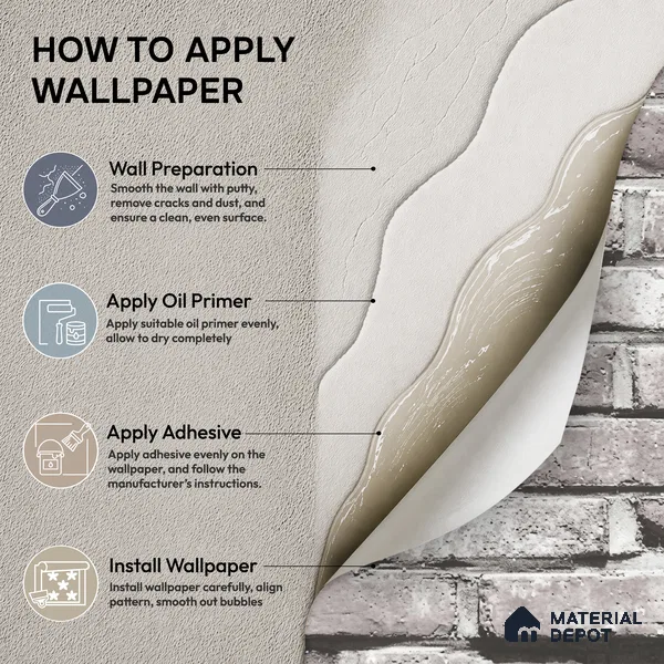 87033-1 | 5 Meter x 42 Inch PVC Brick Look Wallpaper - 57 Sq. Ft. | Minimum 15% wastage during installation