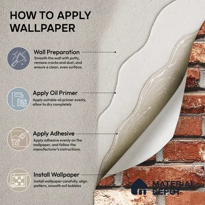 87033-3 | 5 Meter x 42 Inch PVC Brick Look Wallpaper - 57 Sq. Ft. | Minimum 15% wastage during installation
