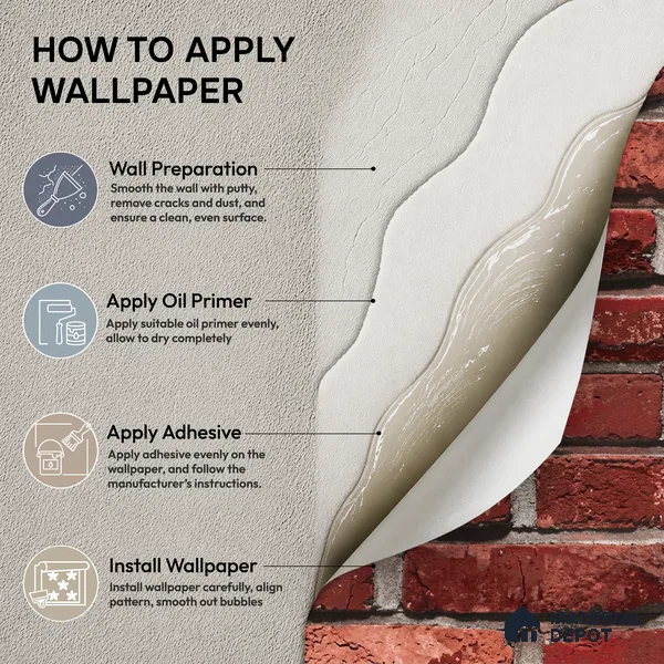 87033-5 | 5 Meter x 42 Inch PVC Brick Look Wallpaper - 57 Sq. Ft. | Minimum 15% wastage during installation