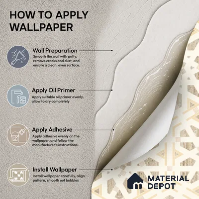 88376-2 | 5 Meter x 42 Inch PVC Patterned Look Wallpaper - 57 Sq. Ft. | Minimum 15% wastage during installation