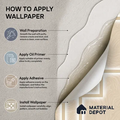 88462-2 | 5 Meter x 42 Inch PVC Patterned Look Wallpaper - 57 Sq. Ft. | Minimum 15% wastage during installation