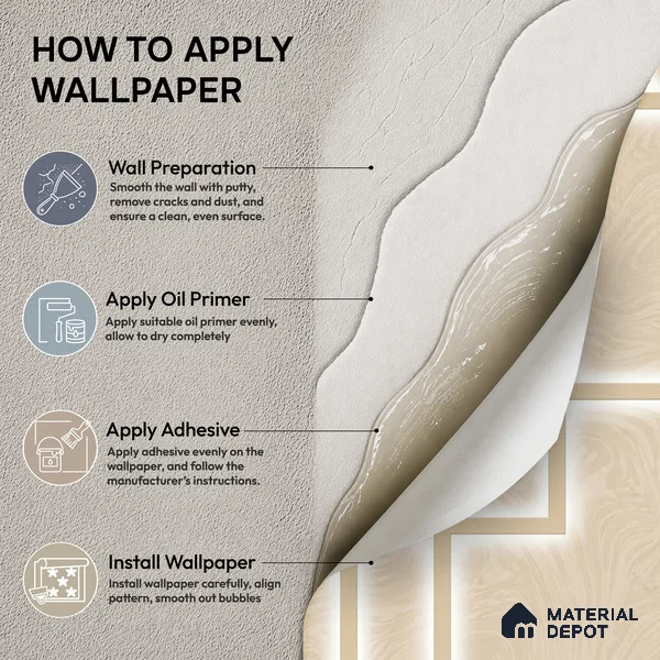 88462-2 | 5 Meter x 42 Inch PVC Patterned Look Wallpaper - 57 Sq. Ft. | Minimum 15% wastage during installation