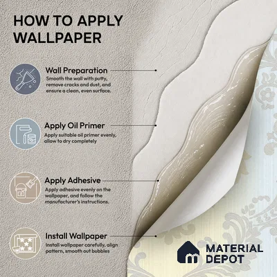 88477-2 | 5 Meter x 42 Inch PVC Damask Look Wallpaper - 57 Sq. Ft. | Minimum 15% wastage during installation