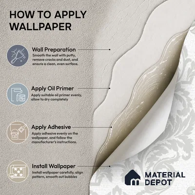 88474-1 | 5 Meter x 42 Inch PVC Damask Look Wallpaper - 57 Sq. Ft. | Minimum 15% wastage during installation