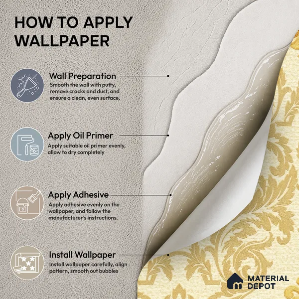 88474-3 | 5 Meter x 42 Inch PVC Damask Look Wallpaper - 57 Sq. Ft. | Minimum 15% wastage during installation