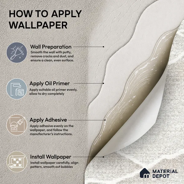 81278-1 | 5 Meter x 42 Inch PVC Patterned Look Wallpaper - 57 Sq. Ft. | Minimum 15% wastage during installation