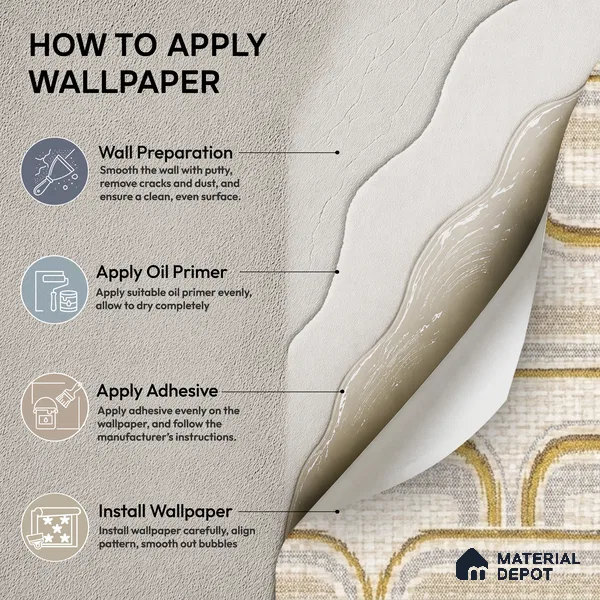 81284-1 | 5 Meter x 42 Inch PVC Patterned Look Wallpaper - 57 Sq. Ft. | Minimum 15% wastage during installation