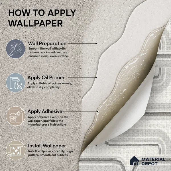 81284-2 | 5 Meter x 42 Inch PVC Patterned Look Wallpaper - 57 Sq. Ft. | Minimum 15% wastage during installation