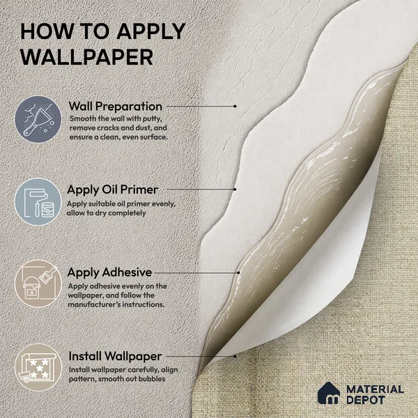 81286-2 | 5 Meter x 42 Inch PVC Patterned Look Wallpaper - 57 Sq. Ft. | Minimum 15% wastage during installation