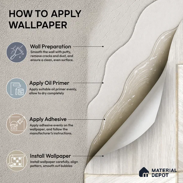 81289-1 | 5 Meter x 42 Inch PVC Patterned Look Wallpaper - 57 Sq. Ft. | Minimum 15% wastage during installation