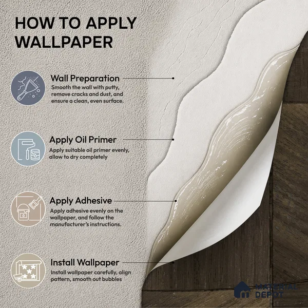 81289-4 | 5 Meter x 42 Inch PVC Patterned Look Wallpaper - 57 Sq. Ft. | Minimum 15% wastage during installation