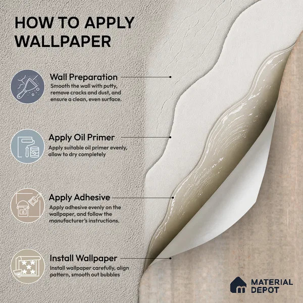 81291-4 | 5 Meter x 42 Inch PVC Texture Look Wallpaper - 57 Sq. Ft. | Minimum 15% wastage during installation