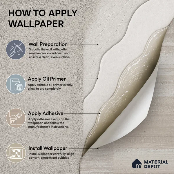 81292-2 | Warm Grey Brick Tile Texture PVC Patterned Wallpaper - 5 Meter x 42 Inch, 57 Sq. Ft. (Min. 15% Wastage)
