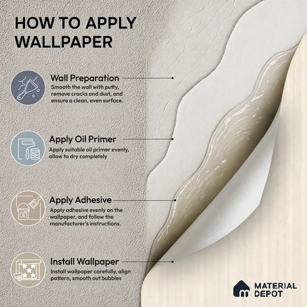 81294-1 | 5 Meter x 42 Inch PVC Patterned Look Wallpaper - 57 Sq. Ft. | Minimum 15% wastage during installation