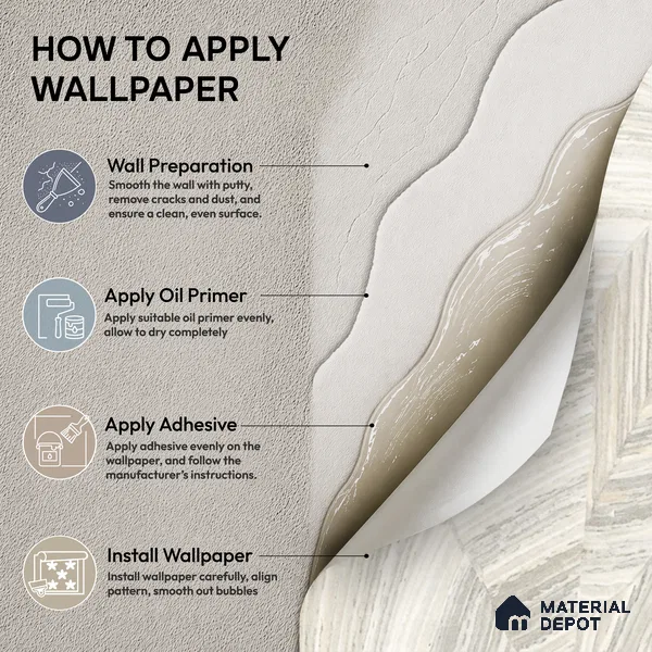 81296-2 | 5 Meter x 42 Inch PVC Patterned Look Wallpaper - 57 Sq. Ft. | Minimum 15% wastage during installation