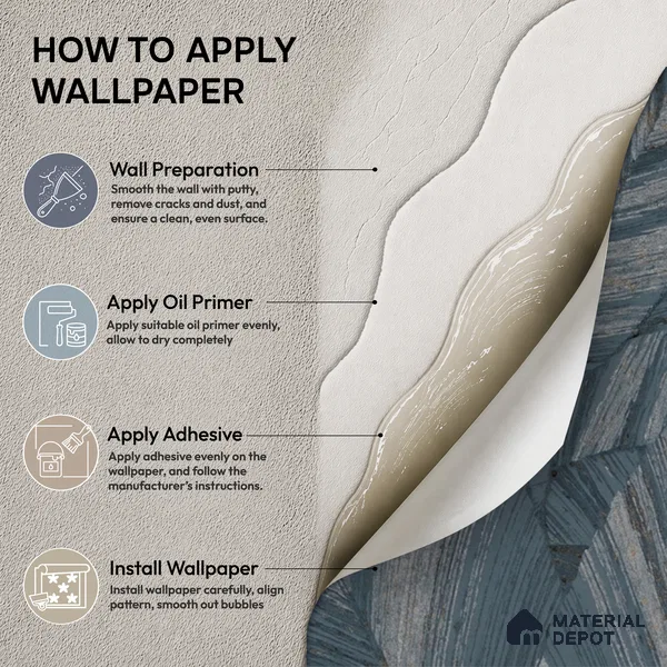 81296-5 | 5 Meter x 42 Inch PVC Patterned Look Wallpaper - 57 Sq. Ft. | Minimum 15% wastage during installation