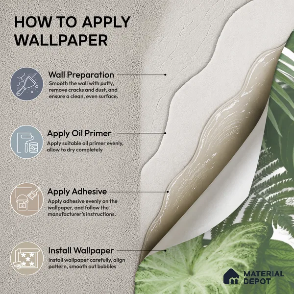 74016-1 | 5 Meter x 42 Inch PVC Florals Look Wallpaper - 57 Sq. Ft. | Minimum 15% wastage during installation
