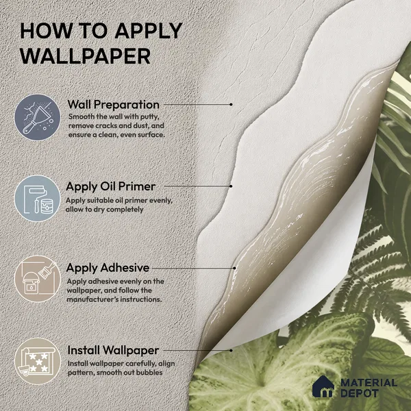74016-2 | 5 Meter x 42 Inch PVC Florals Look Wallpaper - 57 Sq. Ft. | Minimum 15% wastage during installation