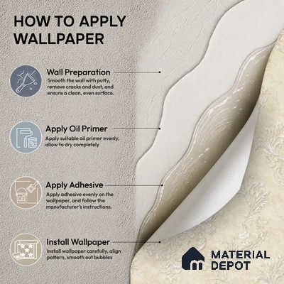 74022-2 | 5 Meter x 42 Inch PVC Patterned Look Wallpaper - 57 Sq. Ft. | Minimum 15% wastage during installation