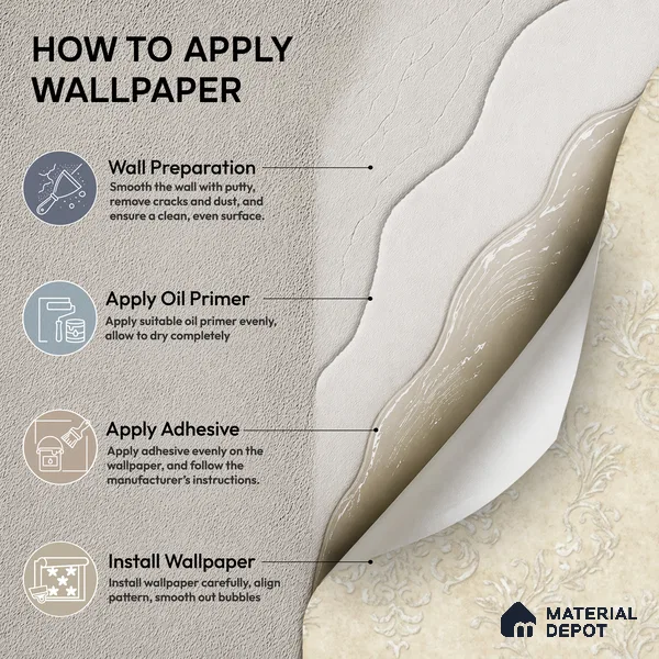 74022-2 | 5 Meter x 42 Inch PVC Patterned Look Wallpaper - 57 Sq. Ft. | Minimum 15% wastage during installation