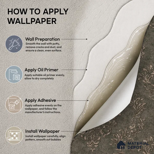 74022-4 | Olive Green Ditsy Floral Texture PVC Patterned Wallpaper - 5 Meter x 42 Inch, 57 Sq. Ft. (Min. 15% Wastage)