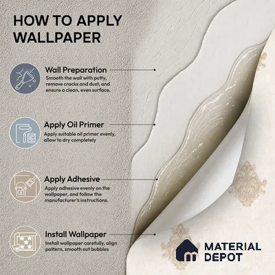74024-2 | 5 Meter x 42 Inch PVC Damask Look Wallpaper - 57 Sq. Ft. | Minimum 15% wastage during installation