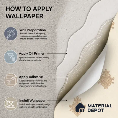 74024-3 | 5 Meter x 42 Inch PVC Damask Look Wallpaper - 57 Sq. Ft. | Minimum 15% wastage during installation