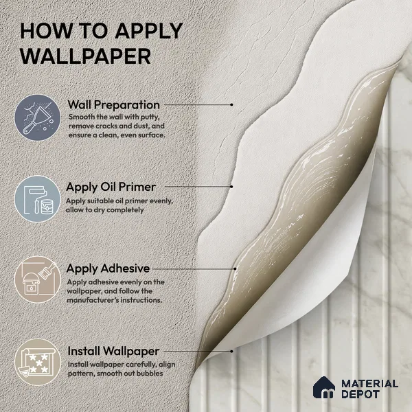 74031-2 | 5 Meter x 42 Inch PVC Patterned Look Wallpaper - 57 Sq. Ft. | Minimum 15% wastage during installation